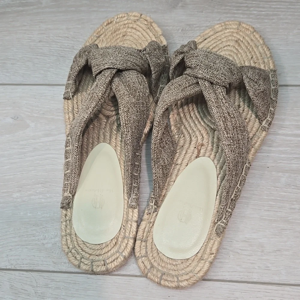 House Of Harlow 1960 Women's Tan Espadrille Sandals Shoes Sz 6.5